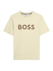 BOSS T-Shirt J52711 D Beżowy Regular Fit. Brązowe t-shirty i koszulki chłopięce Boss, bez wzorów, z bawełny, bez kołnierzyka, bez ramiączek. Za 232.99 zł.