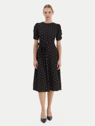 DKNY Sukienka codzienna DD1G3848 Czarny Regular Fit. Czarne sukienki damskie DKNY, bez wzorów, z syntetyku, bez ramiączek. Za 489.99 zł.