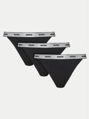 HUGO Komplet stringów 50527212 Czarny. Czarne komplety bielizny Hugo, bez wzorów, z bawełny. Za 149.99 zł.