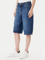 Guess Jeans Szorty jeansowe W5YD1D D5R22 Niebieski Regular Fit. Niebieskie szorty damskie Guess Jeans, z aplikacjami, z bawełny. Za 209.99 zł.