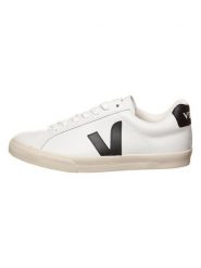 Veja Skórzane sneakersy "Esplar" w kolorze biało-czarnym rozmiar: 37. Białe obuwie sportowe damskie Veja, bez zapięcia. Za 380.16 zł.