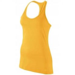 Koszulka treningowa damska Nike DD1946795. Żółte koszulki damskie Nike, s, bez wzorów, bez kołnierzyka, bez ramiączek. Za 119.00 zł.