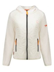 Canadian Peak Kurtka polarowa "Torsadeak" w kolorze kremowym rozmiar: M. Brązowe kurtki damskie Canadian Peak, m, bez wzorów, z materiału, bez kaptura. Za 130.99 zł.