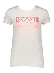 GAP Koszulka w kolorze kremowym rozmiar: S. Brązowe koszulki damskie GAP, s, bez wzorów, z bawełny, bez kołnierzyka, bez ramiączek. Za 55.95 zł.