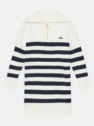Guess Sukienka dzianinowa J4YK16 Z3FU0 Niebieski Regular Fit. Niebieskie sukienki dziewczęce Guess, z aplikacjami, z dzianiny, bez ramiączek, proste. Za 179.99 zł.
