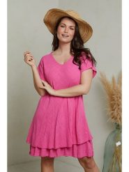 Curvy Lady Sukienka w kolorze różowym rozmiar: 44/46. Różowe sukienki damskie Curvy Lady, bez wzorów, klasyczne, bez ramiączek. Za 119.45 zł.