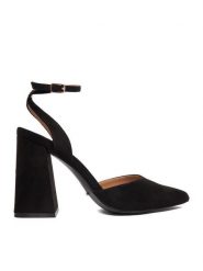 DeeZee Czółenka CEO-CD25-039-1 Czarny. Czarne czółenka damskie DeeZee, bez wzorów, z materiału, bez obcasa. Za 139.99 zł.