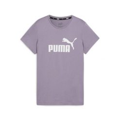 Koszulka damska Puma ESS Logo Tee. Fioletowe koszulki damskie Puma, s, bez wzorów, bez kołnierzyka, bez ramiączek. W wyprzedaży za 100.25 zł.