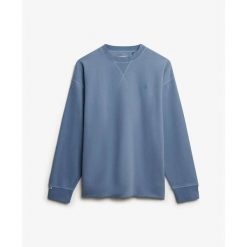 Bluza damska Superdry Studios. Niebieskie bluzy damskie Superdry, bez wzorów, bez kaptura. Za 284.00 zł.