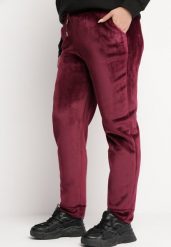 Bordowe Ocieplane Spodnie Dresowe Welurowe Vivetta. Czerwone spodnie dresowe damskie Born2be, xl, bez wzorów, z dresówki. Za 49.99 zł.