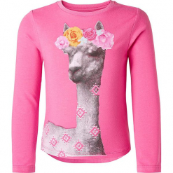 Koszulka "Hialeah" w kolorze różowym. Czerwone koszulki i t-shirty dziewczęce Noppies Baby, z okrągłym kołnierzem, z długim rękawem. W wyprzedaży za 32.95 zł.