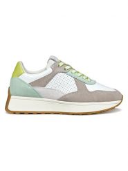 Geox Skórzane sneakersy "Amabel" w kolorze zielono-białym rozmiar: 41. Białe obuwie sportowe damskie Geox, z materiału, bez zapięcia. Za 303.06 zł.