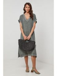 Lin Passion Sukienka w kolorze khaki rozmiar: 38/40. Brązowe sukienki damskie Lin Passion, bez wzorów, klasyczne, bez ramiączek. Za 109.78 zł.