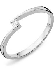 Revoni Złoty pierścionek z diamentem rozmiar: 50. Szare pierścionki damskie Revoni, z diamentem, złote. Za 991.99 zł.