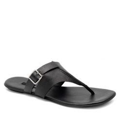 Japonki GINO ROSSI. Czarne klapki damskie Gino Rossi, bez wzorów, bez obcasa, bez zapięcia. Za 279.99 zł.