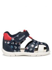 Geox Sandały B Sandal Zapito B556EC 05404 C0735 Granatowy. Niebieskie sandały chłopięce Geox, ze skóry, bez zapięcia. Za 119.99 zł.