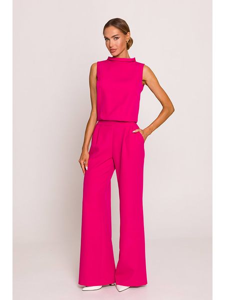 Made of emotion Kombinezon w kolorze różowym rozmiar: S. Różowe kombinezony damskie Made Of Emotion, s, bez wzorów, bez kołnierzyka, bez ramiączek. Za 174.84 zł.