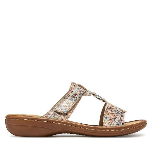 Klapki Rieker. Klapki damskie Rieker, bez wzorów, bez obcasa, bez zapięcia. Za 279.99 zł.