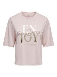 ONLY Koszulka w kolorze jasnoróżowym rozmiar: XL. Różowe bluzki damskie Only, xl, bez wzorów, bez kołnierzyka, bez ramiączek. Za 61.17 zł.