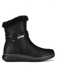 Go Soft Botki WS2P267-03 Czarny. Czarne botki damskie GO SOFT, z materiału, bez obcasa, na płaskiej podeszwie, bez zapięcia. Za 229.99 zł.
