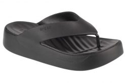 Japonki damskie Crocs C4617. Czarne klapki damskie Crocs, bez wzorów, z materiału, bez obcasa, bez zapięcia. Za 267.00 zł.