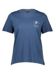 Vero Moda Koszulka w kolorze niebieskim rozmiar: S. Niebieskie bluzki damskie Vero Moda, s, bez wzorów, z bawełny, bez kołnierzyka, bez ramiączek. Za 52.55 zł.
