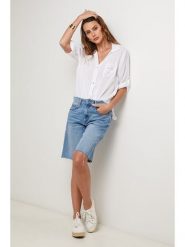 Lin Passion Lniana koszula w kolorze białym rozmiar: 34/36. Białe koszule damskie Lin Passion, bez wzorów, z koronki, klasyczne, bez kołnierzyka, bez ramiączek. Za 143.99 zł.