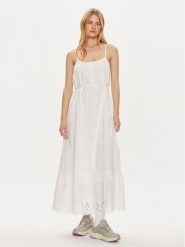 ONLY Sukienka letnia Lou 15313166 Biały Regular Fit. Białe sukienki damskie Only, bez wzorów, z bawełny, bez ramiączek. Za 129.99 zł.