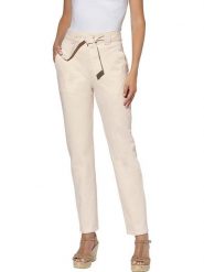 Heine Dżinsy - Slim fit - w kolorze beżowym rozmiar: 40. Brązowe jeansy damskie Heine, z podwyższonym stanem. Za 114.17 zł.