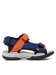 Geox Sandały J Borealis Boy J450RE 01411 C0659 M Granatowy. Niebieskie sandały chłopięce Geox, z materiału, bez zapięcia. Za 149.99 zł.