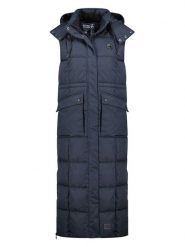 Geographical Norway Kamizelka pikowana "Varda" w kolorze granatowym rozmiar: M. Niebieskie kamizelki damskie Geographical Norway, m, bez wzorów, bez kaptura. Za 378.54 zł.