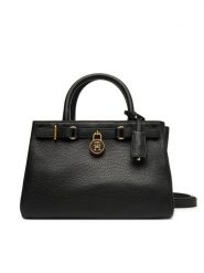Tommy Hilfiger Torebka American Icon Mini Tote Leather AW0AW17926 Czarny. Czarne torebki klasyczne damskie Tommy Hilfiger, ze skóry, bez dodatków. Za 1,039.00 zł.