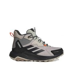 Buty trekkingowe adidas Terrex Anylander Skórzane Wodoodporne. Szare obuwie trekkingowe damskie Adidas, z gumy, bez zapięcia. Za 474.55 zł.