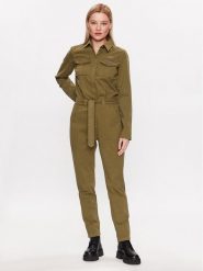 Aeronautica Militare Kombinezon 231TU115DCT3084 Zielony Regular Fit. Zielone sukienki damskie Aeronautica Militare, bez wzorów, z bawełny, bez ramiączek. Za 819.99 zł.