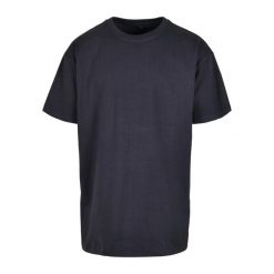 Ponadwymiarowa Koszulka Dla Dorosłych Unisex Heavyweight. Niebieskie bluzki damskie BUILD YOUR BRAND, s, bez wzorów, sportowe, bez kołnierzyka, bez ramiączek. Za 78.99 zł.