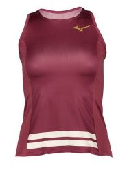 Mizuno Top sportowy w kolorze czerwonym rozmiar: L. Czerwone koszulki sportowe damskie Mizuno, l, bez wzorów, z materiału, bez ramiączek, outdoorowe. Za 96.60 zł.