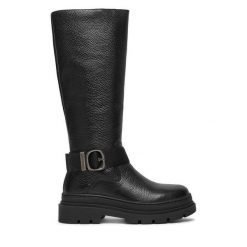 Kozaki G-Star Raw. Czarne kozaki damskie G-Star Raw, bez obcasa, na płaskiej podeszwie, bez zapięcia. Za 599.99 zł.