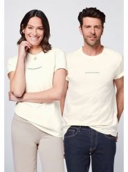 Detto Fatto Koszulka w kolorze kremowym rozmiar: S. Brązowe koszulki damskie Detto Fatto, s, bez wzorów, z bawełny, bez kołnierzyka, bez ramiączek. Za 73.99 zł.