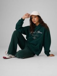 4F Bluza dresowa loose z kapturem damska - zielona S. Zielone bluzy damskie 4F, l, bez wzorów, z dresówki, z kapturem. Za 169.99 zł.