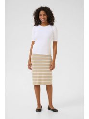 Kaffe Spódnica w kolorze beżowo-kremowym rozmiar: XS. Brązowe spódnice damskie Kaffe, xs, bez wzorów, midi. Za 69.99 zł.