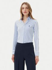 Polo Ralph Lauren Koszula 211965102002 Niebieski Slim Fit. Niebieskie koszule damskie Polo Ralph Lauren, s, bez wzorów, z bawełny, bez kołnierzyka, bez ramiączek. Za 399.99 zł.