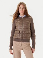 Tommy Hilfiger Kurtka bomber WW0WW46741 Brązowy Regular Fit. Brązowe kurtki damskie Tommy Hilfiger, s, bez wzorów, z syntetyku, bez kaptura. Za 989.99 zł.
