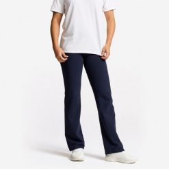 Legginsy fitness damskie Domyos. Niebieskie legginsy damskie DOMYOS, xl, bez wzorów, z bawełny. Za 69.99 zł.