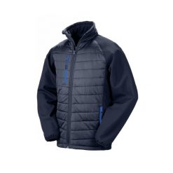 Kurtka puchowa z recyklingu Result Softshell Black Compass Softshell. Niebieskie kurtki damskie RESULT, m, bez wzorów, z materiału, bez kaptura. Za 222.50 zł.