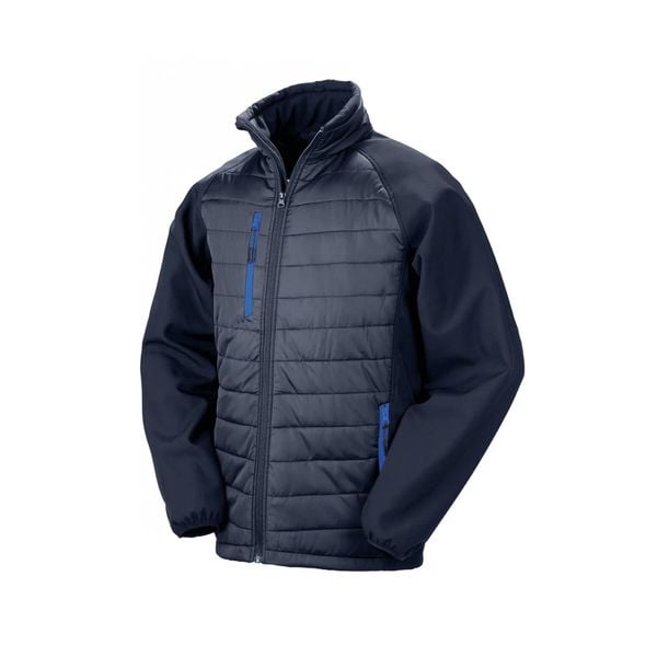 Kurtka puchowa z recyklingu Result Softshell Black Compass Softshell. Niebieskie kurtki damskie RESULT, m, bez wzorów, z materiału, bez kaptura. Za 256.70 zł.
