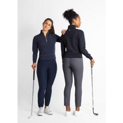 Spodnie golfowe damskie Torrey – Wysoki stan, lekkie, szybkoschnące. Niebieskie spodnie materiałowe damskie FLAIRWAY GOLF, bez wzorów. Za 509.00 zł.