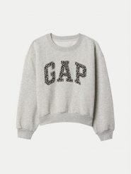 Gap Bluza 486512-05 Szary Regular Fit. Szare bluzy dziewczęce GAP, bez wzorów, z bawełny, bez ramiączek, bez kaptura. Za 109.99 zł.