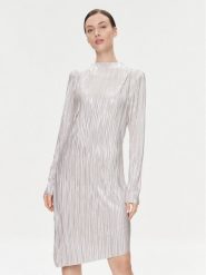 Bruuns Bazaar Sukienka koktajlowa BBW3707 Beżowy Regular Fit. Brązowe sukienki damskie Bruuns Bazaar, bez wzorów, z syntetyku, wizytowe, bez ramiączek. Za 699.99 zł.