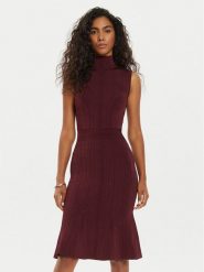 Marciano Guess Sukienka koktajlowa 4BGK30 5036Z Bordowy Regular Fit. Czerwone sukienki damskie Marciano Guess, z aplikacjami, z wiskozy, wizytowe, bez ramiączek. Za 599.99 zł.