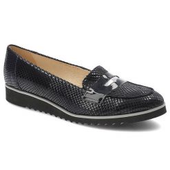 Granatowe Mokasyny Gamis Wygodne Skórzane Buty Damskie. Niebieskie mokasyny damskie GAMIS, na wiosnę, ze skóry, bez obcasa. Za 189.00 zł.